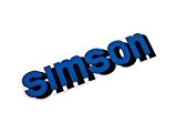 Lettrage adhésif ``SIMSON`` pour réservoir en bleue