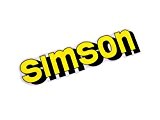 Lettrage adhésif ``SIMSON`` pour réservoir en jaune