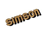 Lettrage adhésif ``SIMSON`` pour réservoir en or