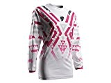 Maillot Cross THOR Pulse Facet - Femme - Blanc / Magenta - Gamme 2017 - Taille XL