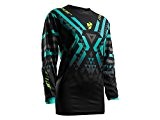 Maillot Cross THOR Pulse Facet - Femme - Noir / Turquoise - Gamme 2017 - Taille S