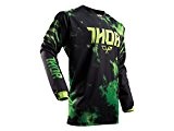 Maillot Cross THOR Pulse Tydy - Enfant - Lime / Noir - Gamme 2017 - Taille S