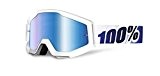 Motocross Lunettes Lunettes Cross Blanc et Bleu 100% Strata Ice Age Lunettes de soleil masque Quad ATV MX SX Cross ...