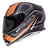 MT Thunder 3 Trace Full Face casque de moto Orange Noir mat NEUF 2017