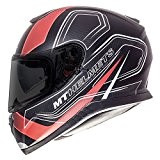 MT Thunder 3 Trace Full Face casque de moto Rouge mat Noir NEUF 2017