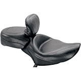 Mustang wide touring vintage solo seat with driver backres... - Mustang 08040307