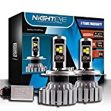 NIGHTEYE Voiture Ampoules LED Phare - H4 70W 9000LM / Set 6000K Blanc Froid - Garantie de fabrication de 3 ...