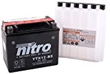 NITRO YTX12-BS -N- Batterie Moto AGM Ouvert avec Pack Acide