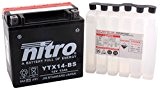 NITRO YTX14-BS -N- Batterie Moto AGM Ouvert avec Pack Acide