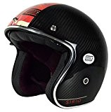 Origine helmets 202587017500702 Sirio style flower casque jet en fibre de carbone, noir, XS