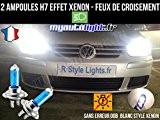 Pack ampoules H7 blanc xenon feux croisement-code pour Volkswagen Golf 5