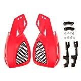 Paire Handguards Moto Hors Route Scooter ATV Guidon Protection Mains pour Dirt Bike - Rouge