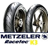 Paire pneumatiques metzeler Racetec K3 pour suzuki gSX-r 1000 avant : 120/70 ZR 17 58 W dOT 2016 arrière : 190/50 ZR 17 73 W dot 2016