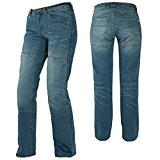 Pantalon Femme Jeans Moto Protections Homologées Kevlar Renforts bleu 26