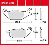 plaquette de freins Lucas MCB738 pour Honda CBR 125 R JC34 | Honda CBR 125 R JC39 | Honda XL ...