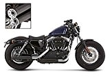 Pot d'Echappement Falcon pour Harley Davidson Sportster 1200 Nightster (XL 1200 N) 08-12 Noir