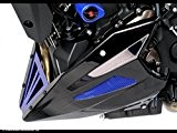 Powerbronze Sabot moteur pour moto Yamaha MT-07 de 2014 à 2015/XSR700 2016 Effet fibre de carbone Mailles argentées