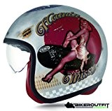 Premier Casque jet vintage pin up Old Style Silver Taille M (57/58)