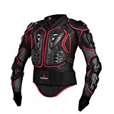 Professionnel Body Armour Motocross Moto VTT Cyclisme Patinage Snowboard dos Protection Populaire pour femme (Red-L)