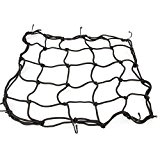 Rupse Filet à Bagages Araignée élastique avec 6 Crochets pour Moto - 40cm * 40cm (Noir)
