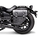 Sacoche Cavalière pour Harley Davidson Dyna Fat Bob (FXDF) Texas Noir Gauche