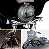 Safego 7 " projecteurs à LED Phare pour Harley Davidson CHROME Projecteur Daymaker ronde Ampoule LED Noir