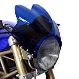 Saute vent Puig Wave bleu pour Kawasaki EL 250/ 252 Eliminator, ER-5 Twister, Estrella 250, W650/ 800, Zephyr 550/ 750/ ...