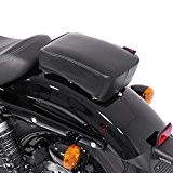 Selle Pouf passager à Ventouses pour Harley Davidson Sportster Forty-Eight 48 (XL 1200 X) Craftride Flat Head noir