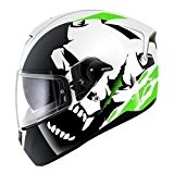 SHARK sKWAL iNSTINCT éclairage lED casque intégral taille s (blanc/vert fluo de bikerWorld
