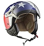 SOXON SP-325 Usa Moto Casque Jet Scooter Vintage Retro Mofa Demi-Jet Bobber Cruiser Biker Vespa Helmet Pilot Chopper, ECE certifiés, ...