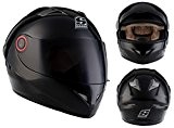 SOXON ST-666 Shiny Night Moto Sport Moto-Casque Cruiser Scooter Fullface Urban Helmet Casque Integral, ECE certifiés, compris le sac de ...