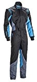 Sparco KS-5 Karting Suit (Black/Gray/Celeste, Size 140) by Sparco
