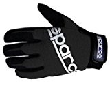 Sparco meca noir réglable protective conduite & mECANICIEN gloves black-small