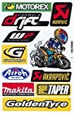 Sponsors STICKER Tuning Racing Motocross Autocollant feuille 27 x 18 cm