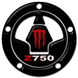 Sticker 3D Protection de bouchon pour moto Kawasaki Z 750 Z750 K-073 rouge