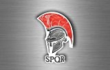 Sticker autocollant SPQR voiture motard spartan molon labe guerrier casque