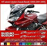 Stickers SUZUKI BANDIT 1200S 1200 s (01 - 05) Stickers carénage rouge réplique Cod. 0360-r