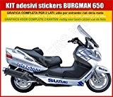 Stickers SUZUKI Burgman 650 graphique complète - Carénage grigia- Kit N.2 - (est possible personnaliser les couleurs) - COD.0037-g