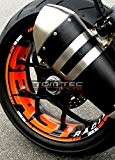 tomtec-Racing® Jante autocollant KTM 1290 Superduke Super Duke SD SDR GT R Jante randauf Colle Jante Décor autocollant décor Wheel Rim ...