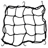 TOOGOO(R) noir cargo casque de moto a l'elastique net 6 crochets bagages cargaison forfait charge nette cordon couverture web