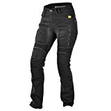 Trilobite Moto Femme Jeans, Noir, taille 26 Long