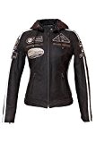 Urban Leather UR de 175 Femme Veste de moto avec protections, marron, grande : 5 x l