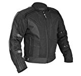 Veste de moto d'été en Cordura/mesh Chicane - imperméable/renforts CE - Noir - 2XL