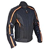 Veste moto d'été Chicane en mesh - imperméable/renforcée - orange - taille XL (EU 52)