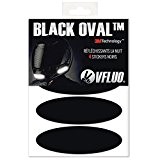 VFLUO BLACK OVAL™, Kit 4 stickers rétro réfléchissants pour casque moto, 3M Technology™, Noir
