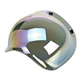 Visière bulle Biltwell miroir arc-en-ciel pour casque de moto, DMD Bandit Yam AFX Nolan AGV Vell